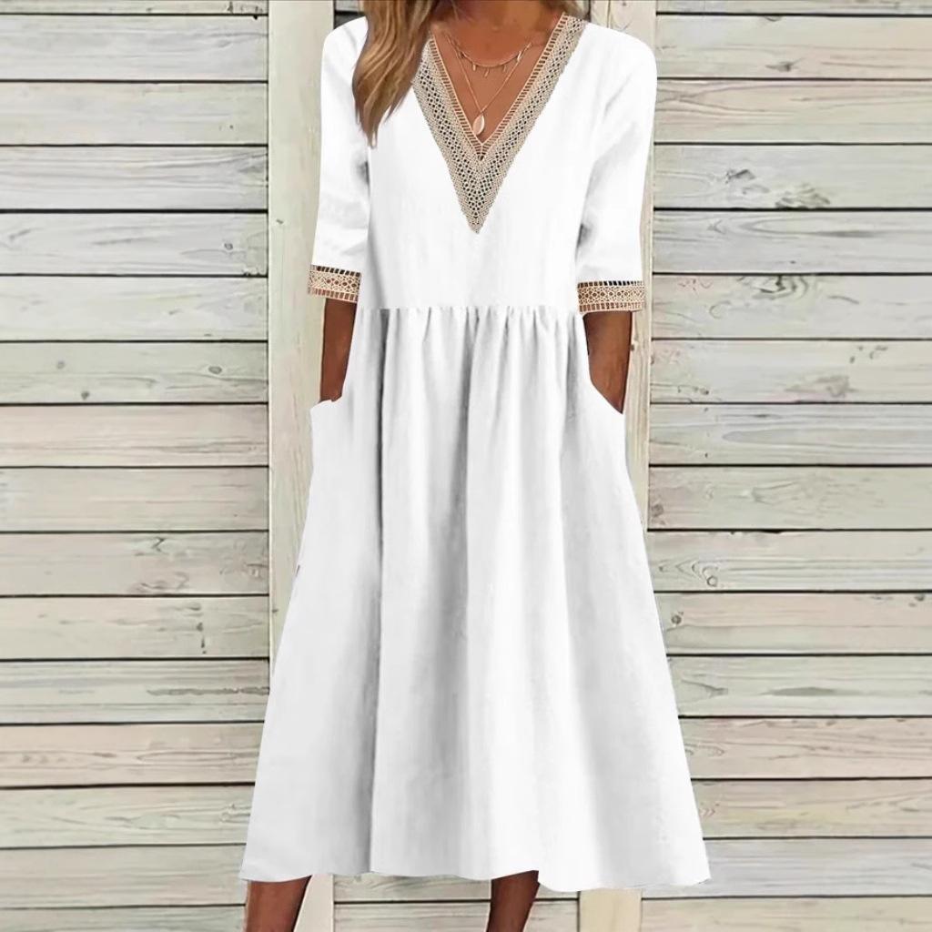 Livia - Robe MI-Longue À Dentelle