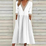 Livia - Robe MI-Longue À Dentelle