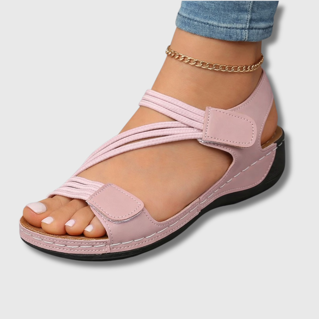 Sarah - Sandales orthopédiques légères en rose