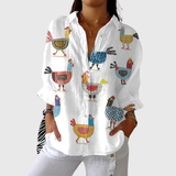 Rosine - Blouse imprimée à motif géométrique vif