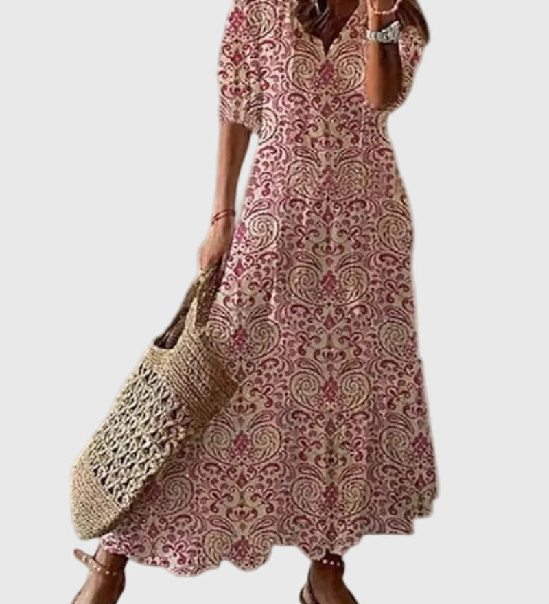 Amalia - Robe Maxi d'Été Vintage Boho