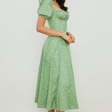 Aviana - Robe à Manches Bouffantes Bloom