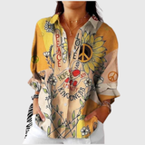 Tiballe - Blouse imprimée à motif rayures vivantes