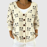 Mégane - Cardigan boutonné en maille en laine fine
