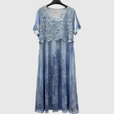 Indigo - Robe Midi Florale Élégante