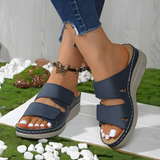 Hannah - Sandales de confort orthopédique en teinte bleue