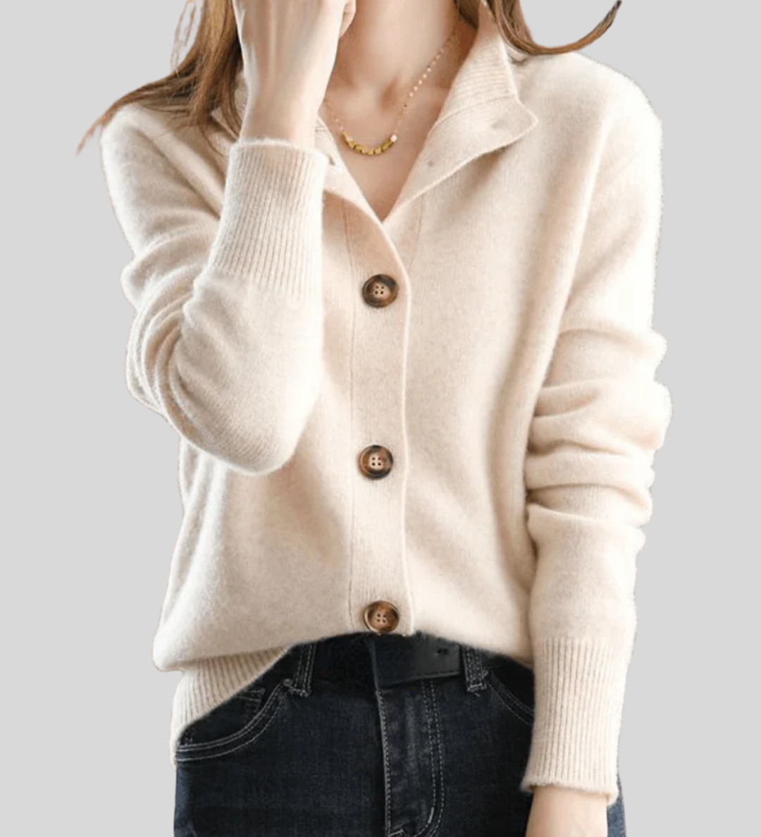 Claire - Cardigan en Cachemire Style Rétro