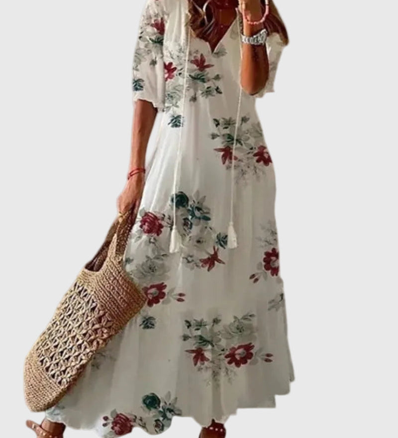 Amalia - Robe Maxi d'Été Vintage Boho