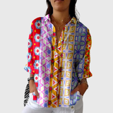 Roseline - Blouse imprimée à imprimé aquarelle