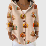 Morgane - Cardigan à capuche en maille en alpaga doux