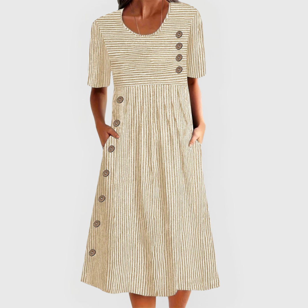 Jarna - Robe Midi Rayée