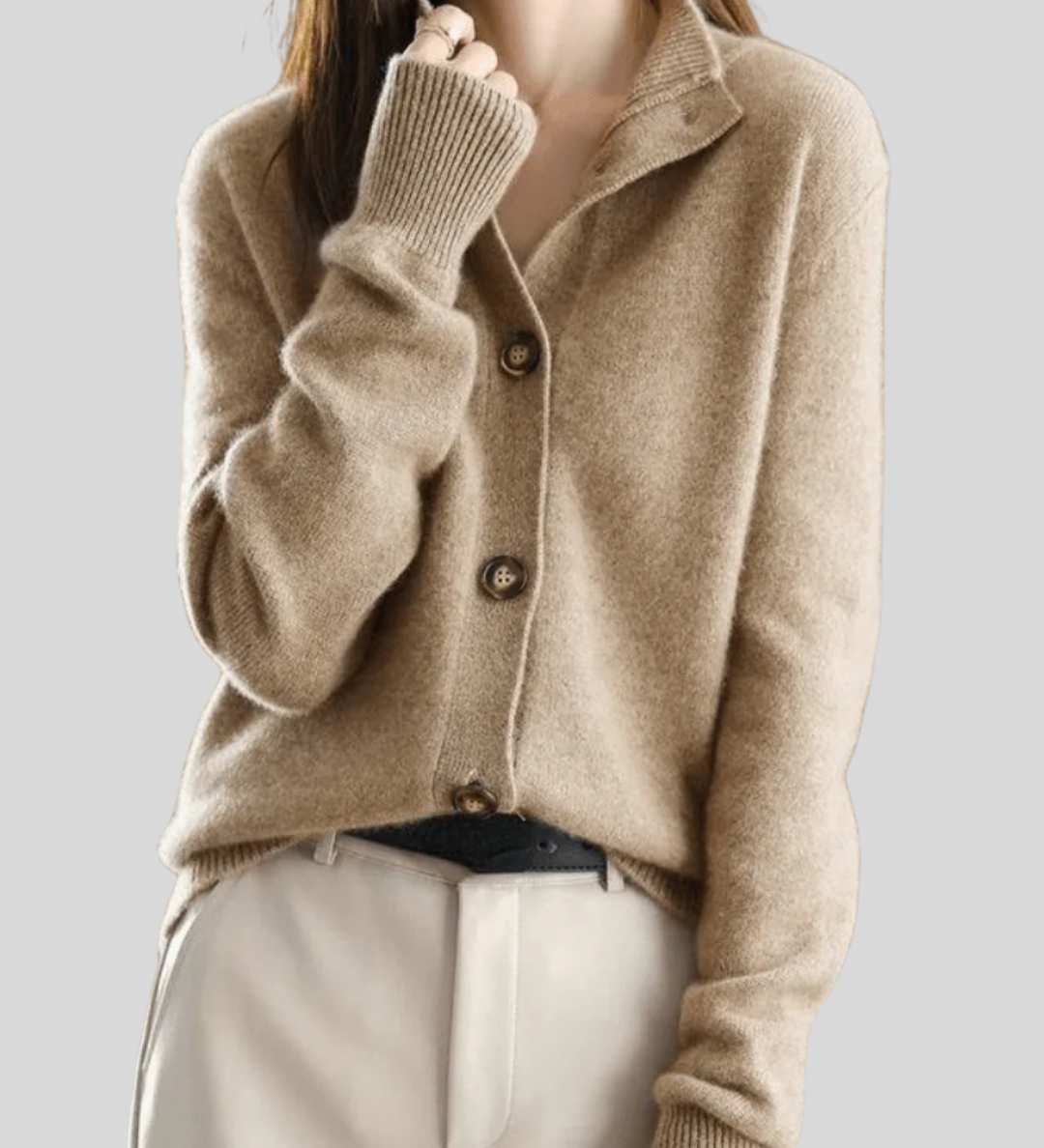 Claire - Cardigan en Cachemire Style Rétro