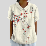 Solène - Haut fleuri en viscose fleurie