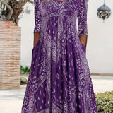 Elowen - Robe Midi À Manches Longues Casual