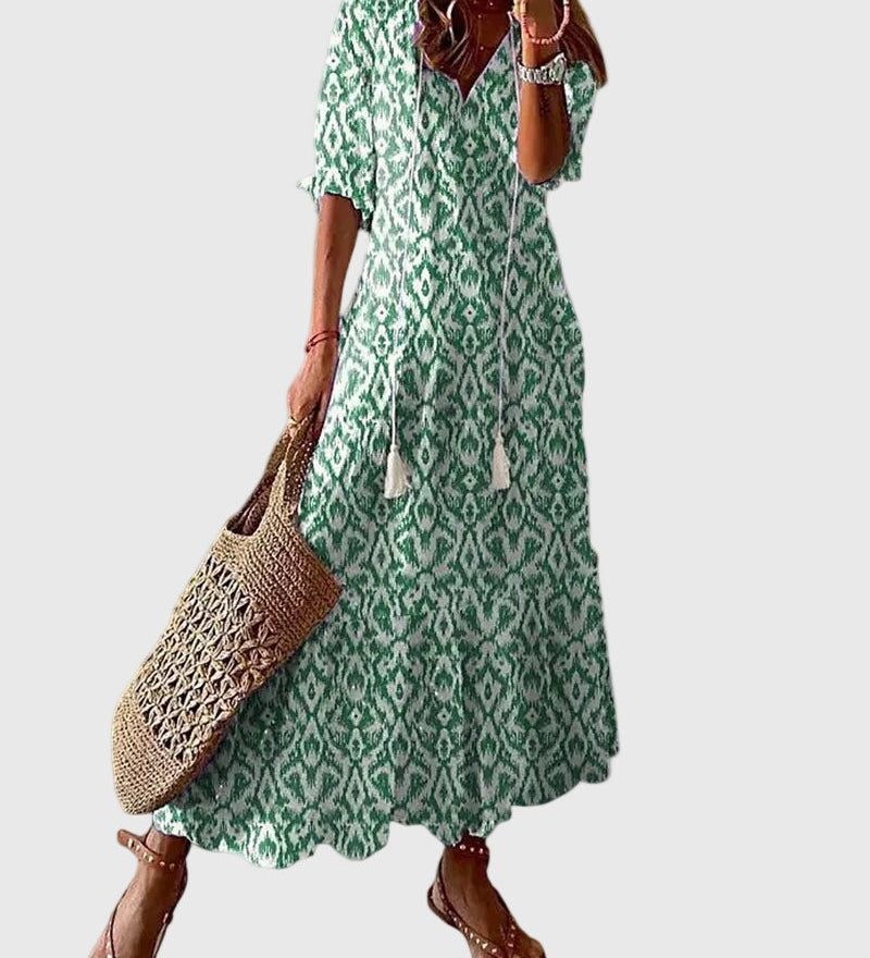 Amalia - Robe Maxi d'Été Vintage Boho