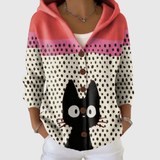 Nell - Cardigan à capuche en maille en microfibre douce