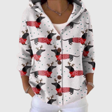 Méloé - Cardigan à capuche en maille à motif torsade