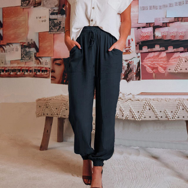 Kaeli - Pantalons Élegants à Cordon