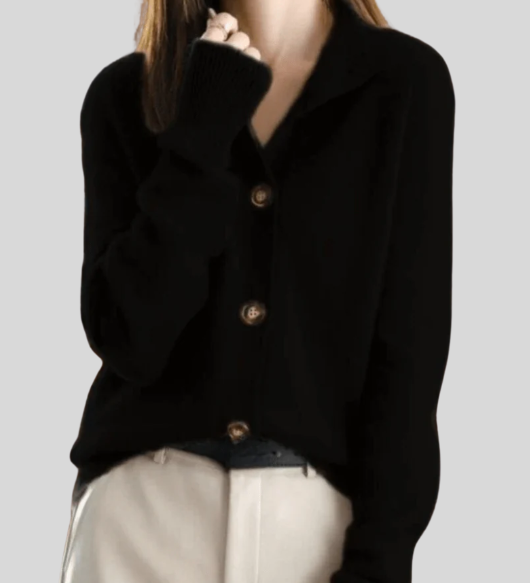 Claire - Cardigan en Cachemire Style Rétro