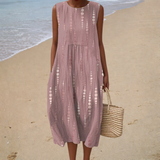 Georgette - Comfortable Sleeveless Summer Dress