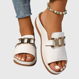 Kathryn - Comfortable Buckle Sandals with Gold Details