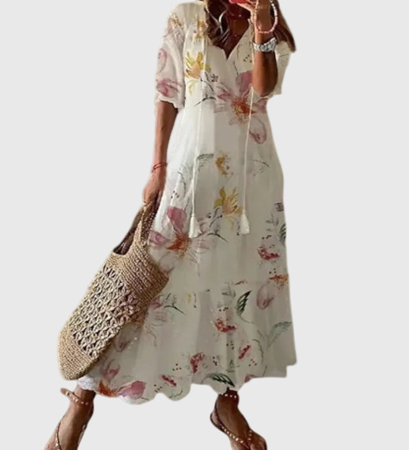 Amalia - Robe Maxi d'Été Vintage Boho