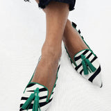 Riane - Mocassins Zebra Vert