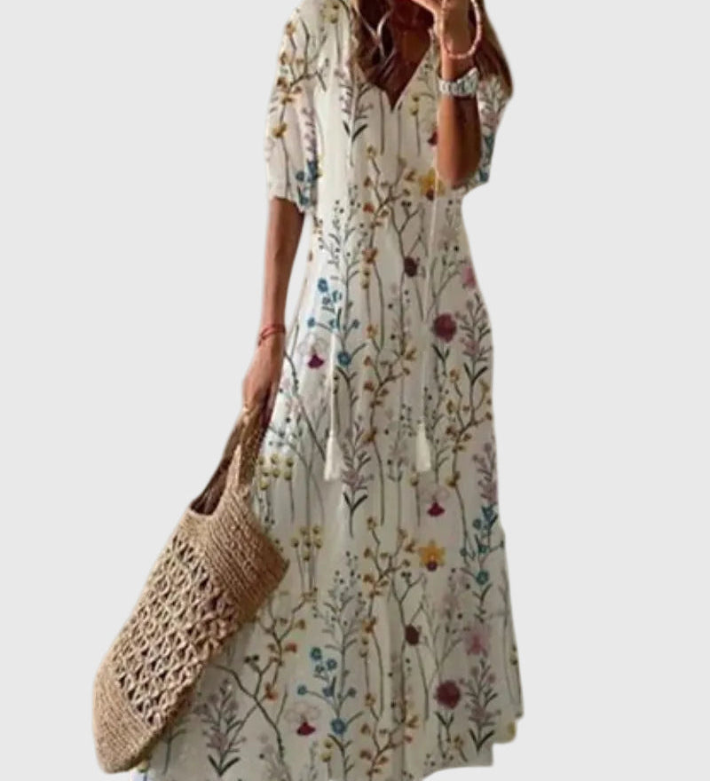 Amalia - Robe Maxi d'Été Vintage Boho
