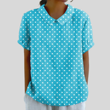 Laetitia - Haut fleuri à empiècement dentelle