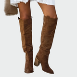 Lucile - Bottes orthopédiques en cuir jusqu'au genou