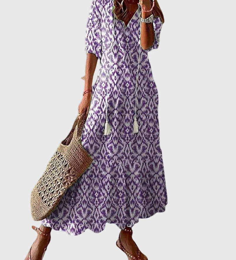Amalia - Robe Maxi d'Été Vintage Boho