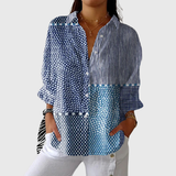 Xavière - Blouse imprimée à motif fleurs sauvages