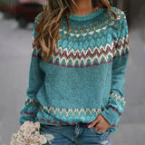 Regina - Pull avec Motif Rétro Wave