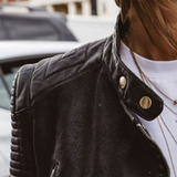 Janet - Veste en Cuir Véritable