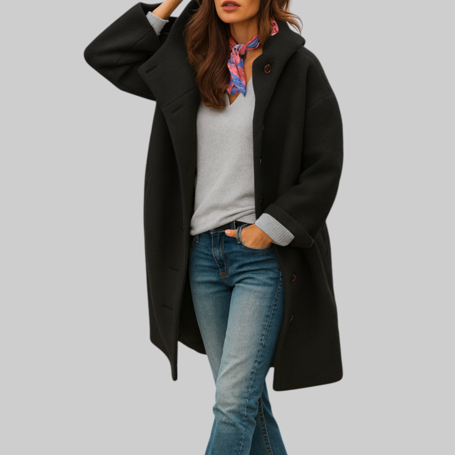 Freja - manteau quotidien, de longueur moyenne et confortable
