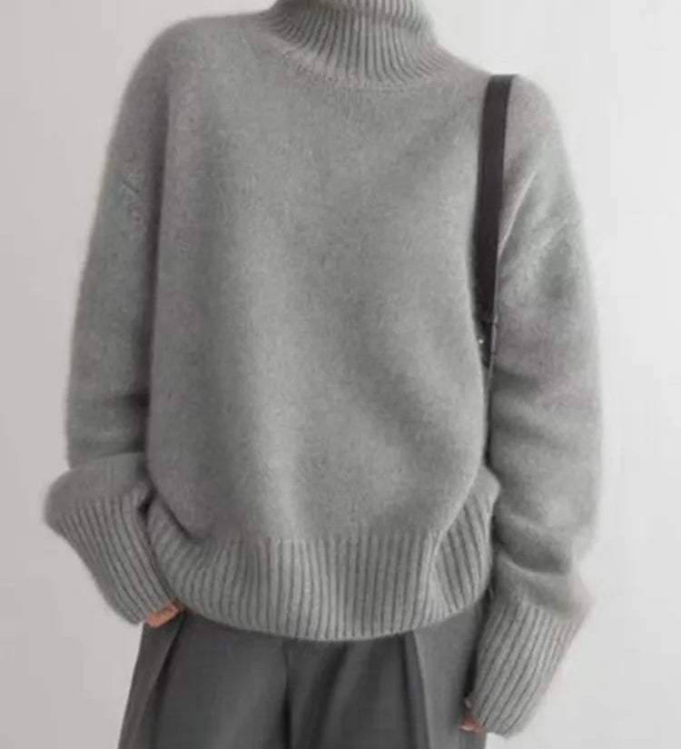 Amaya - Pull Col Roulé en Cachemire Luxueux