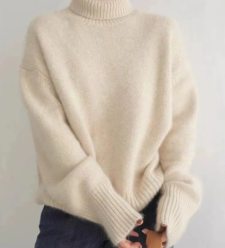 Amaya - Pull Col Roulé en Cachemire Luxueux