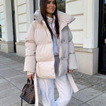 Élise – manteau oversize détail de la poche