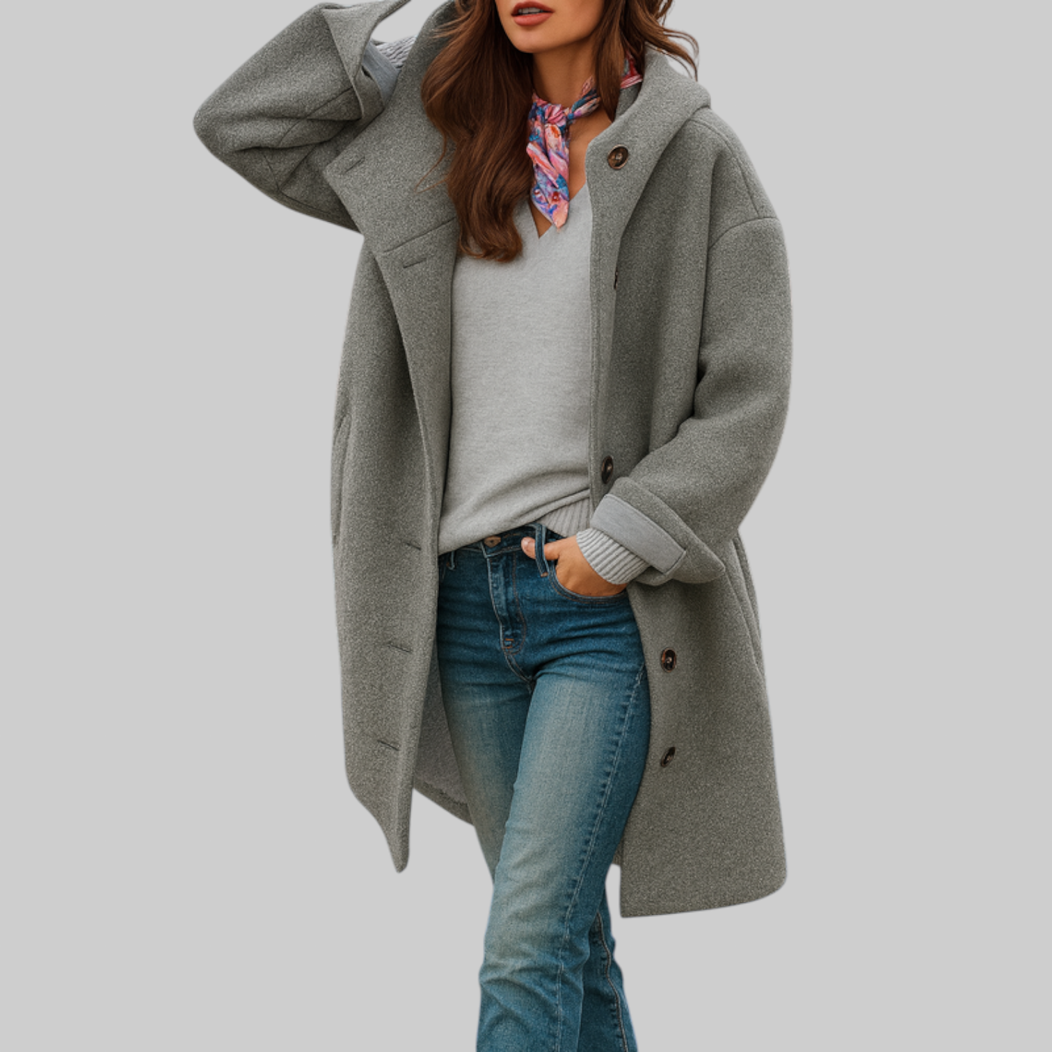 Freja - manteau quotidien, de longueur moyenne et confortable