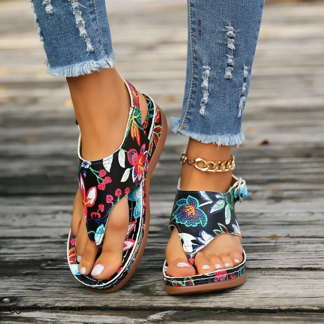 Aura - Sandales orthopédiques à motif floral
