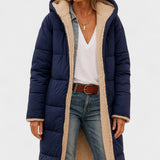 Margaux – manteau réversible détail du col