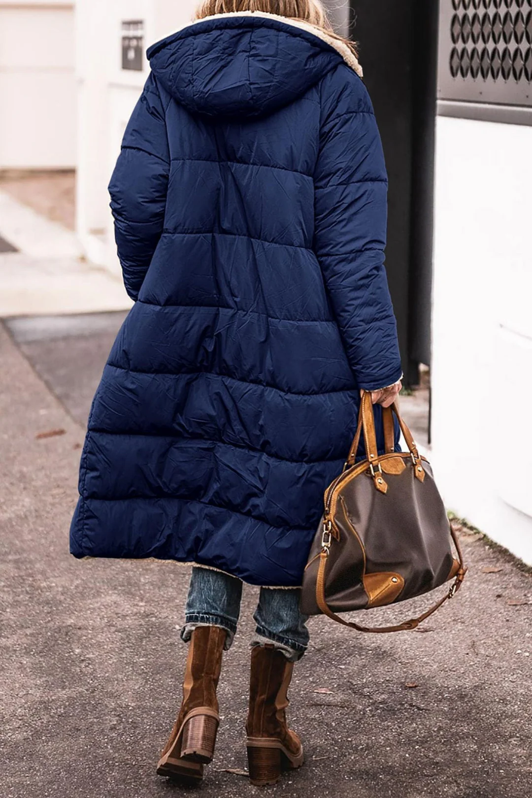 Margaux – manteau réversible détail du poignet