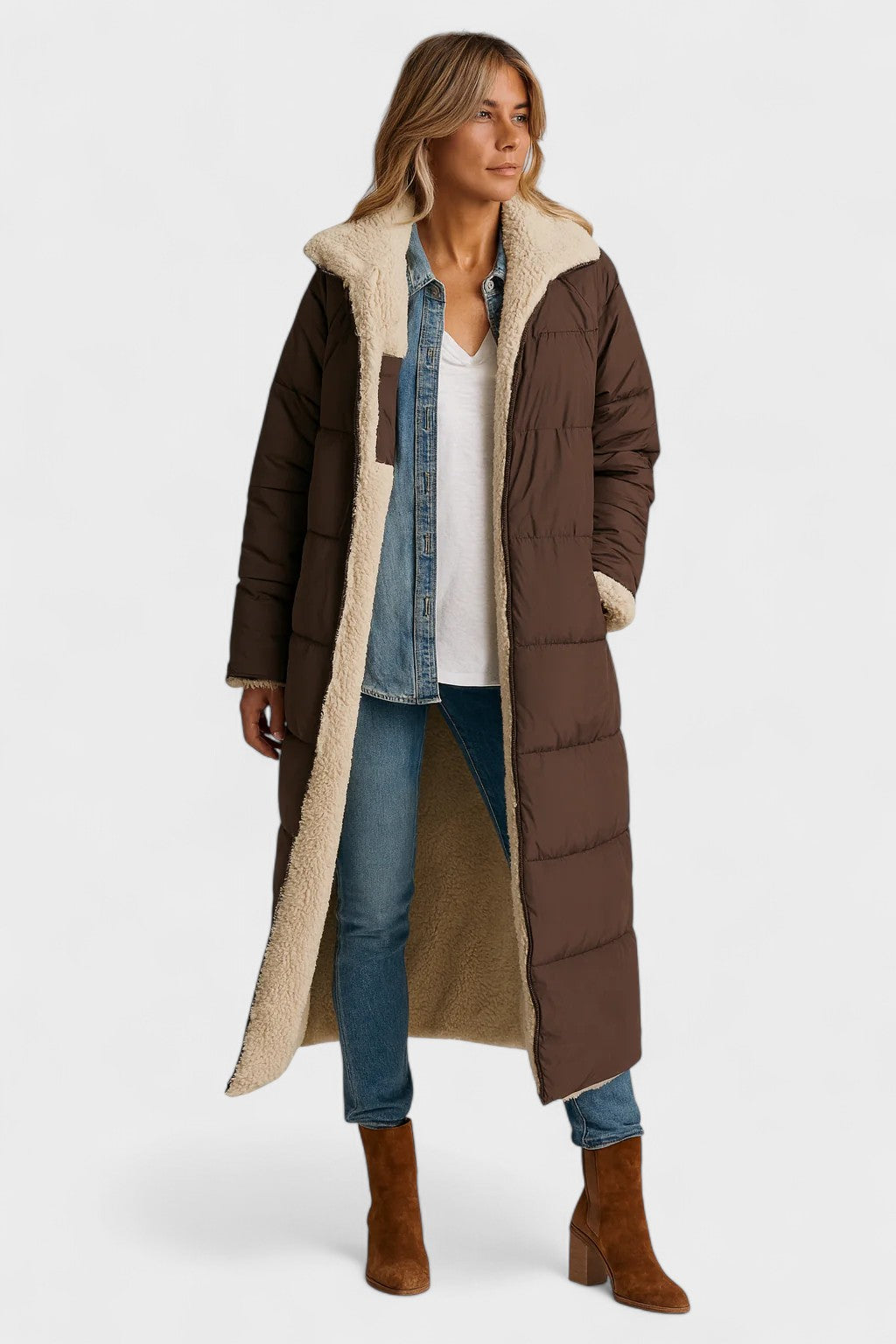 Margaux – manteau réversible vue d'ensemble
