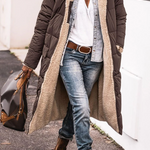 Margaux – manteau réversible coupe portée par un mannequin