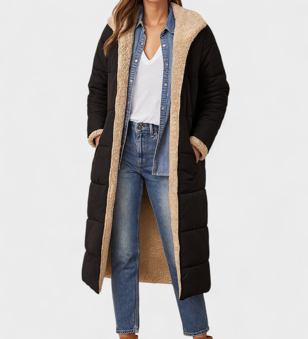 Margaux – manteau réversible vu de face