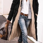 Margaux – manteau réversible vu de dos