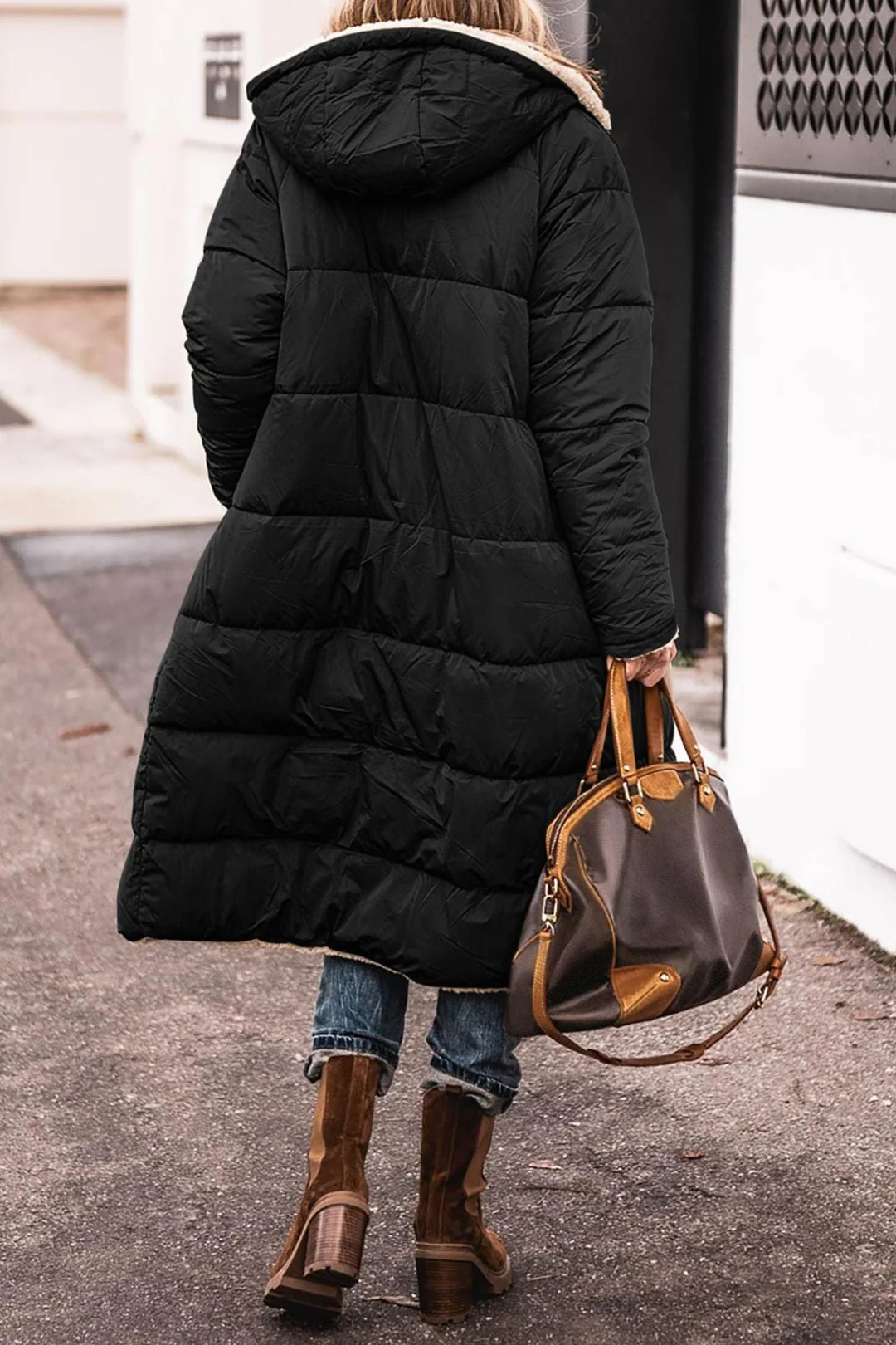 Margaux – manteau réversible vu de côté