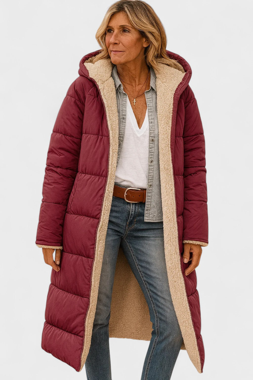 Margaux – manteau réversible face réversible