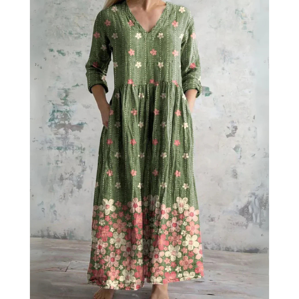 Eleanor - Robe Maxi Florale Vintage