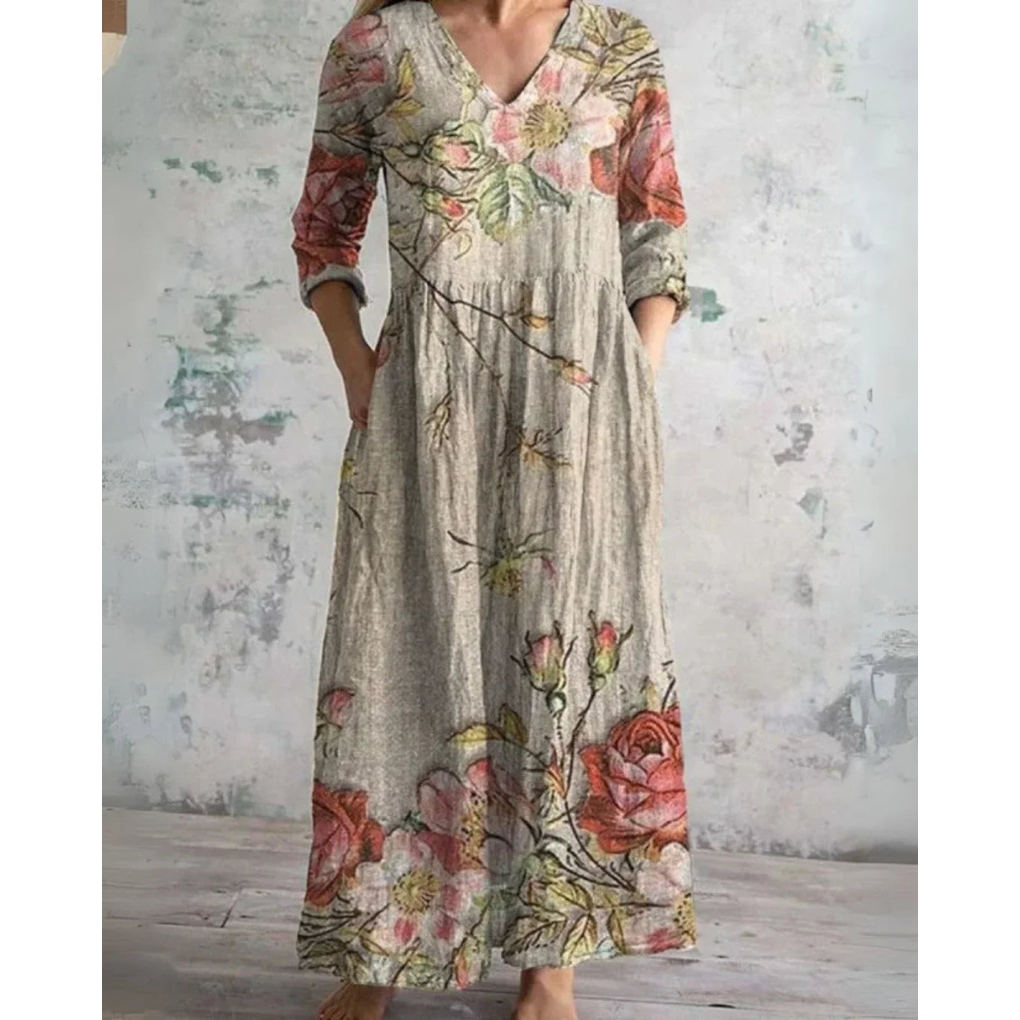 Eleanor - Robe Maxi Florale Vintage